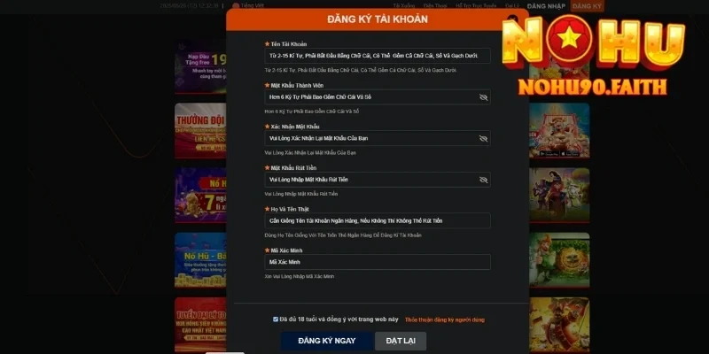 Đăng ký Nohu90